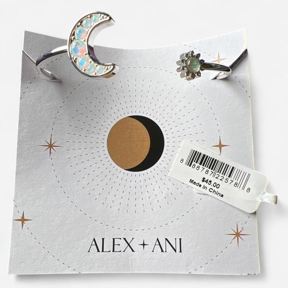 Alex and Ani - NWT - Silver Moon‎ and Star Bracelet - 8"